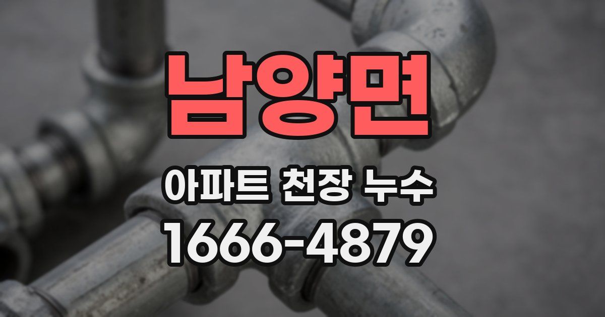 남양면 아파트 천장 누수