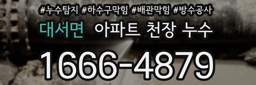 대서면 아파트 천장 누수