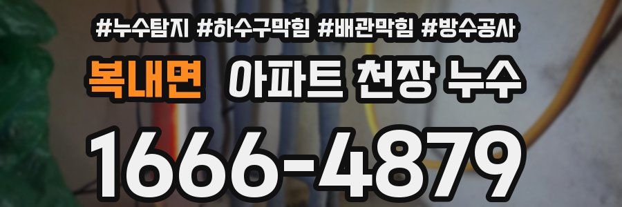복내면 아파트 천장 누수