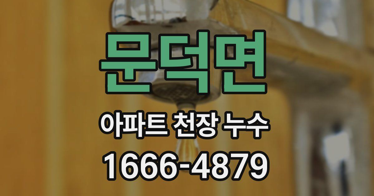 문덕면 아파트 천장 누수
