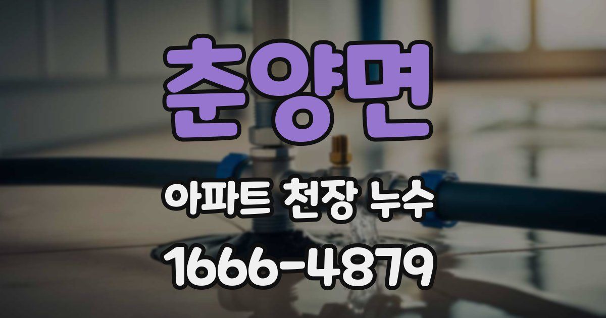 춘양면 아파트 천장 누수