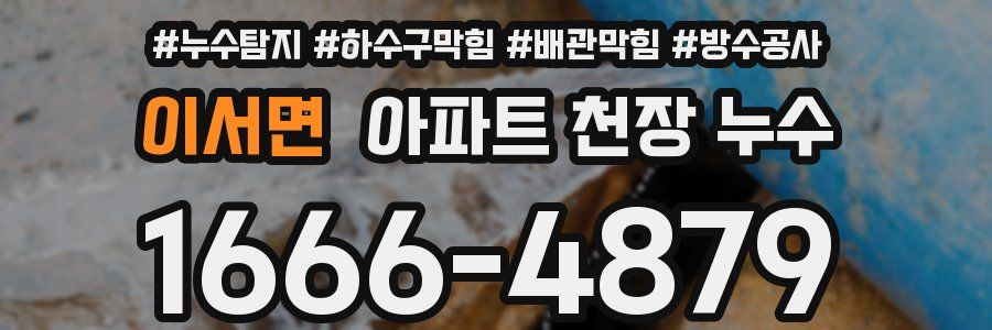 이서면 아파트 천장 누수