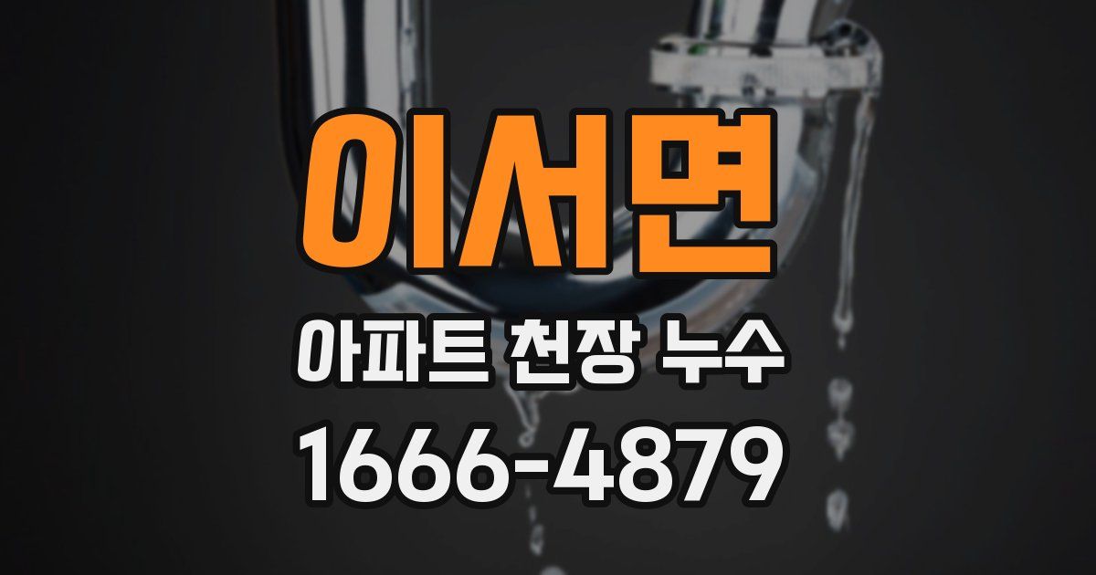 이서면 아파트 천장 누수