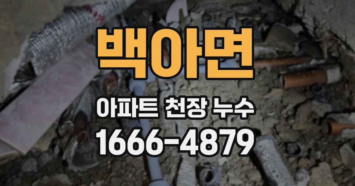백아면 아파트 천장 누수