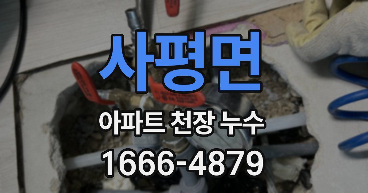 사평면 아파트 천장 누수
