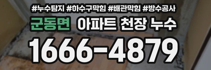 군동면 아파트 천장 누수