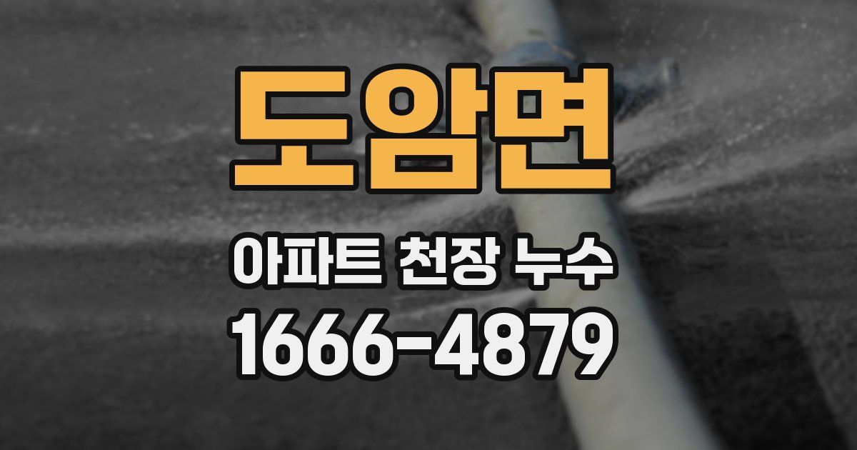 도암면 아파트 천장 누수