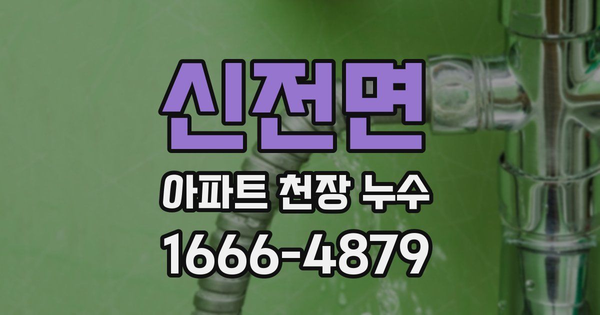 신전면 아파트 천장 누수