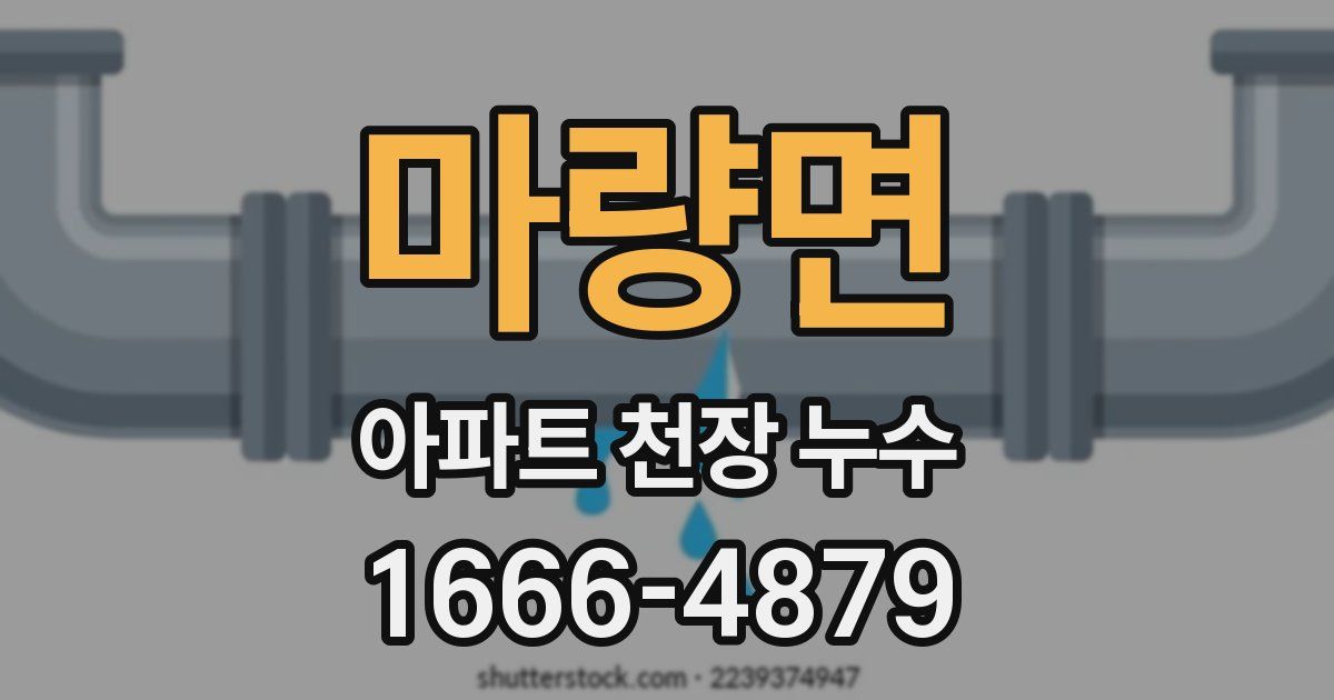 마량면 아파트 천장 누수