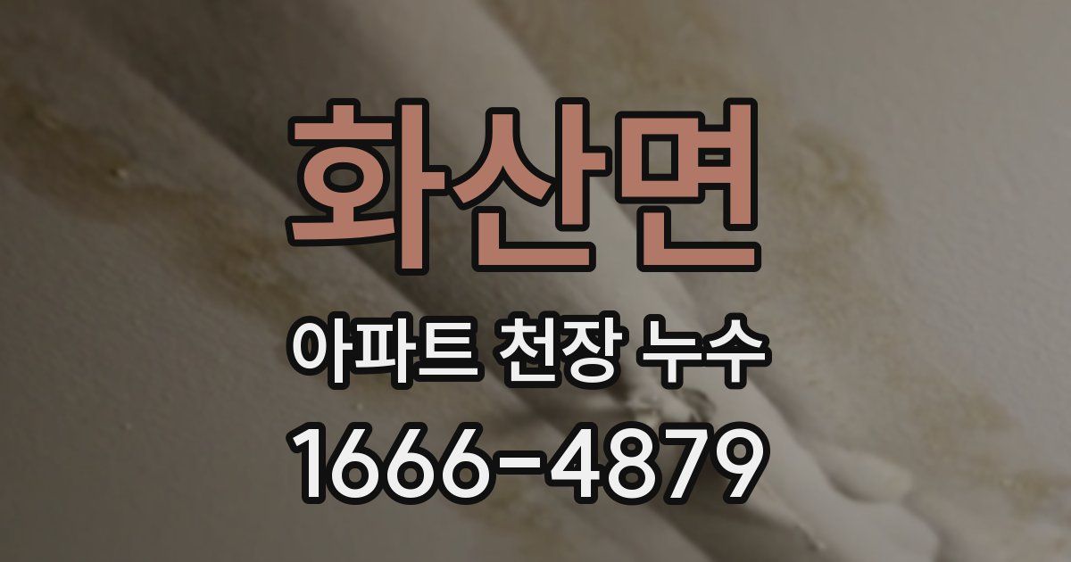 화산면 아파트 천장 누수