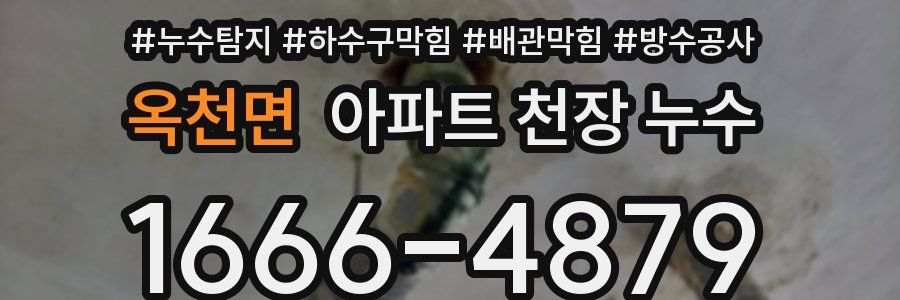 옥천면 아파트 천장 누수