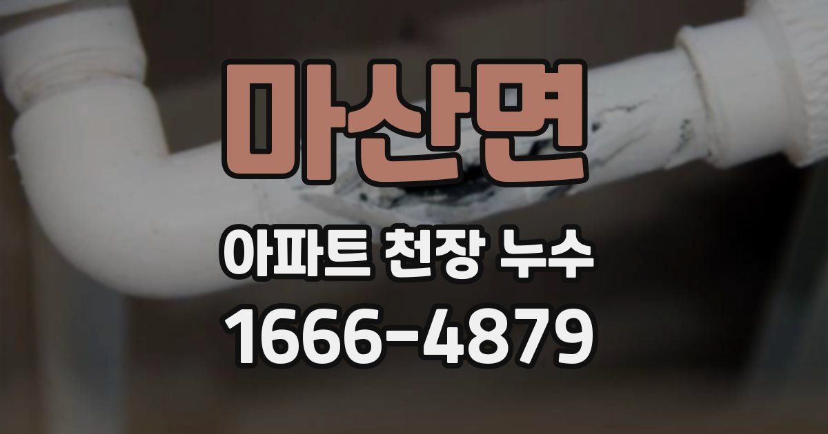 마산면 아파트 천장 누수