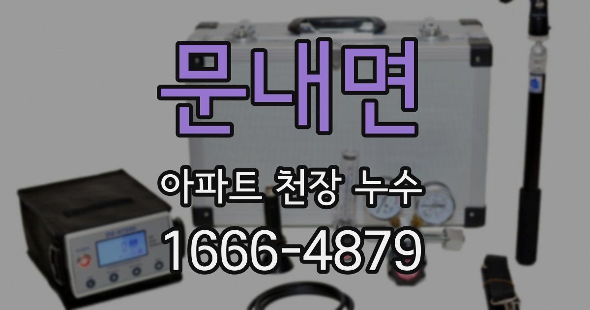 문내면 아파트 천장 누수