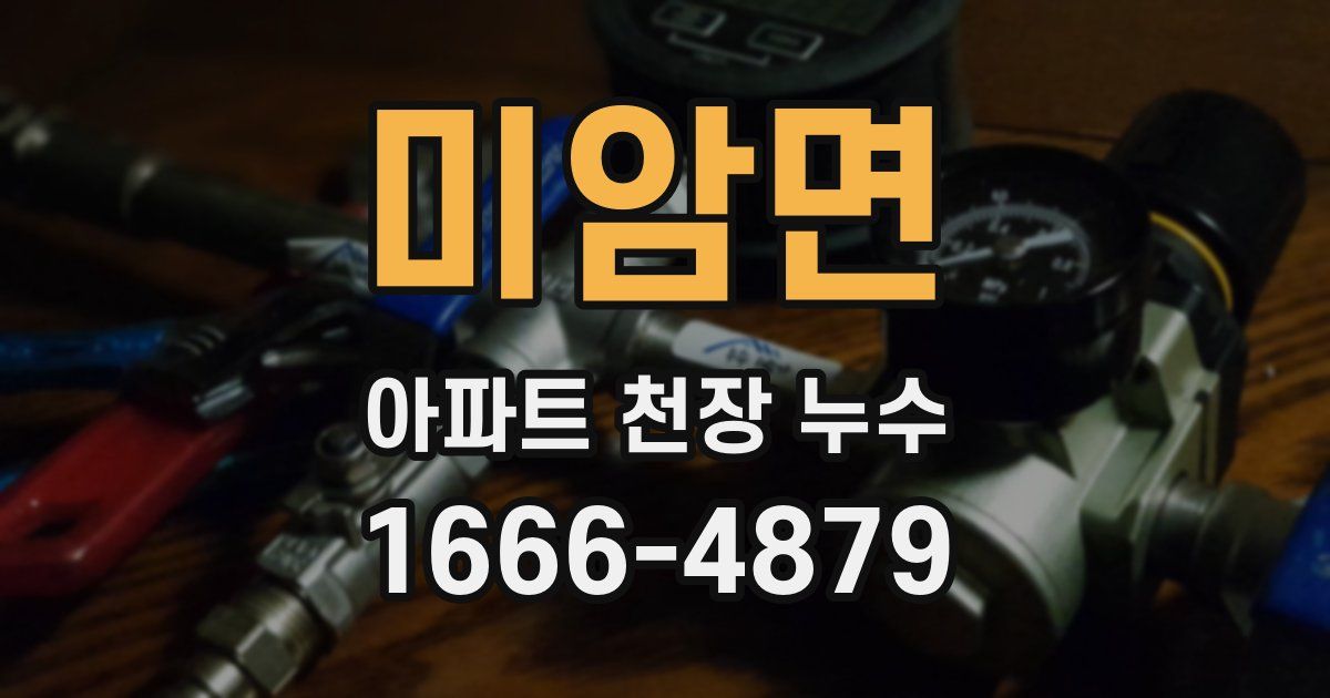 미암면 아파트 천장 누수