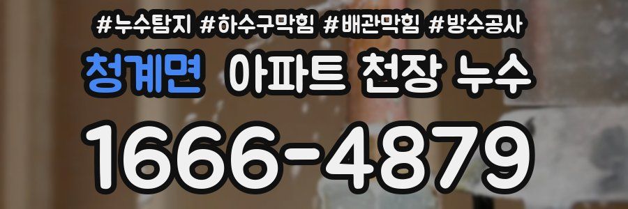 청계면 아파트 천장 누수