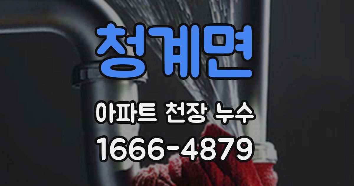 청계면 아파트 천장 누수