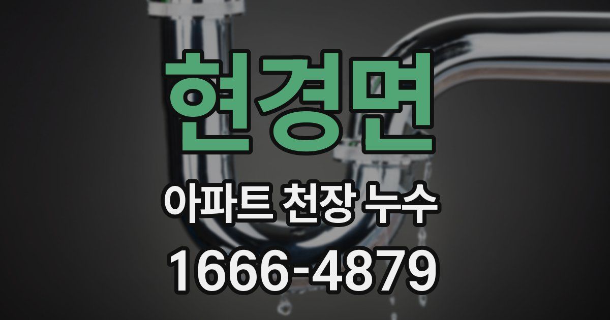현경면 아파트 천장 누수