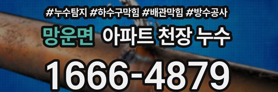 망운면 아파트 천장 누수
