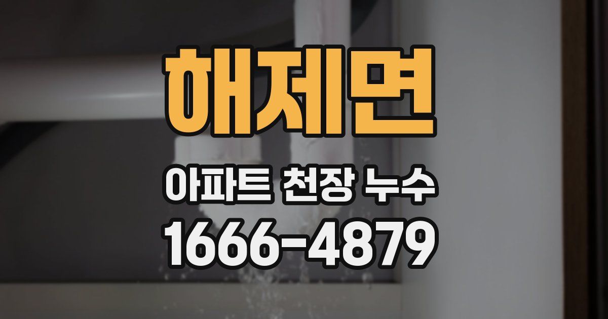 해제면 아파트 천장 누수