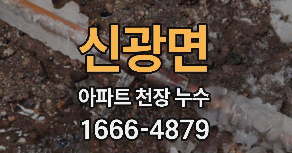 신광면 아파트 천장 누수