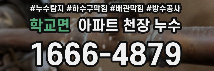 학교면 아파트 천장 누수
