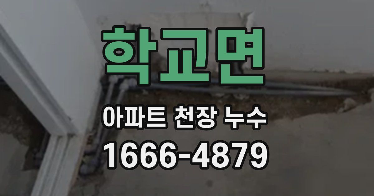 학교면 아파트 천장 누수