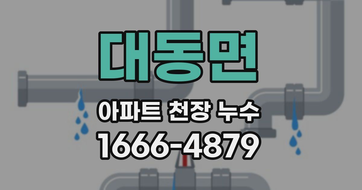 대동면 아파트 천장 누수