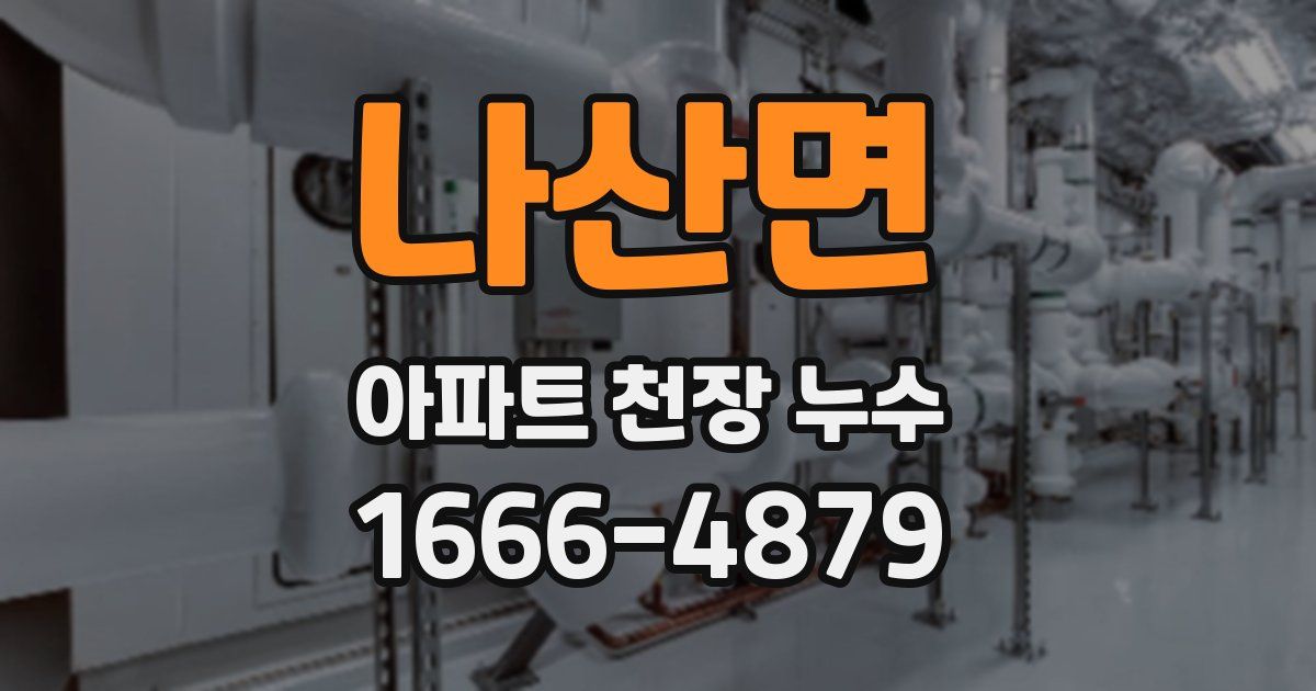 나산면 아파트 천장 누수