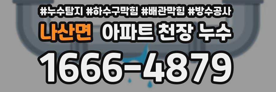 나산면 아파트 천장 누수