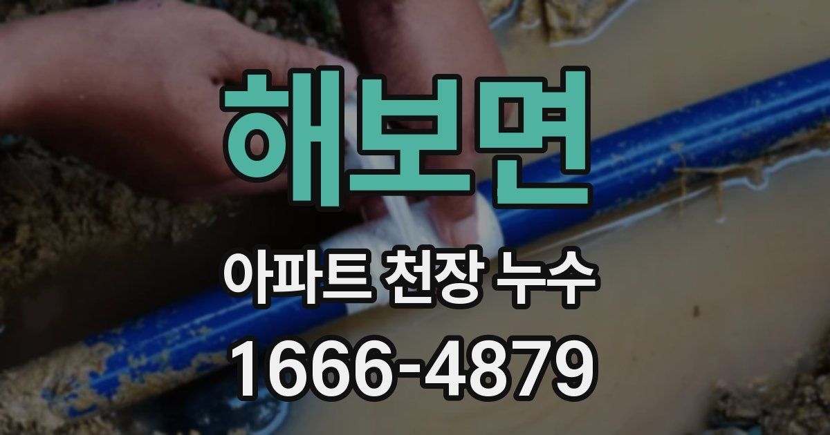 해보면 아파트 천장 누수