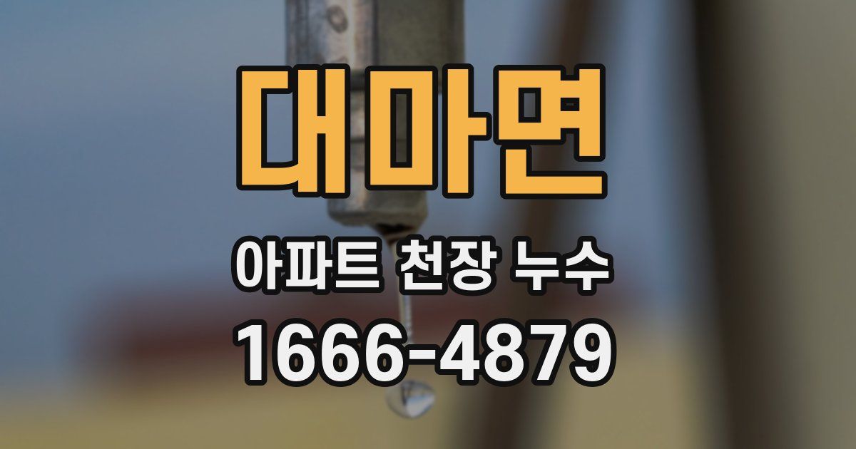 대마면 아파트 천장 누수