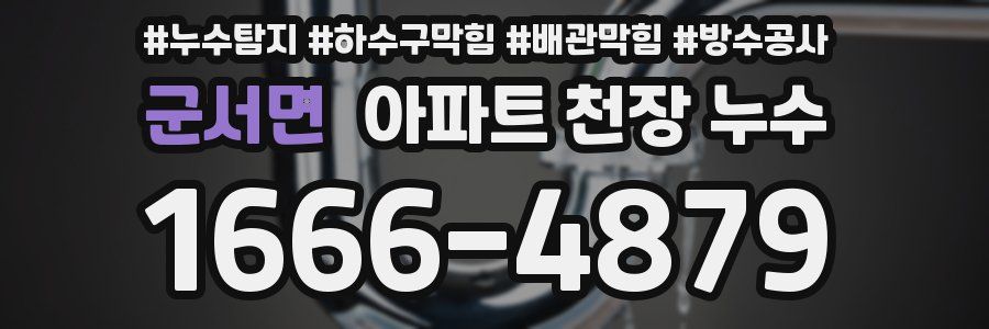 군서면 아파트 천장 누수