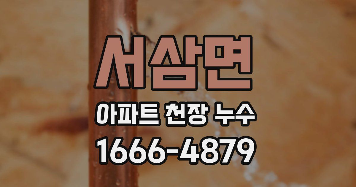 서삼면 아파트 천장 누수