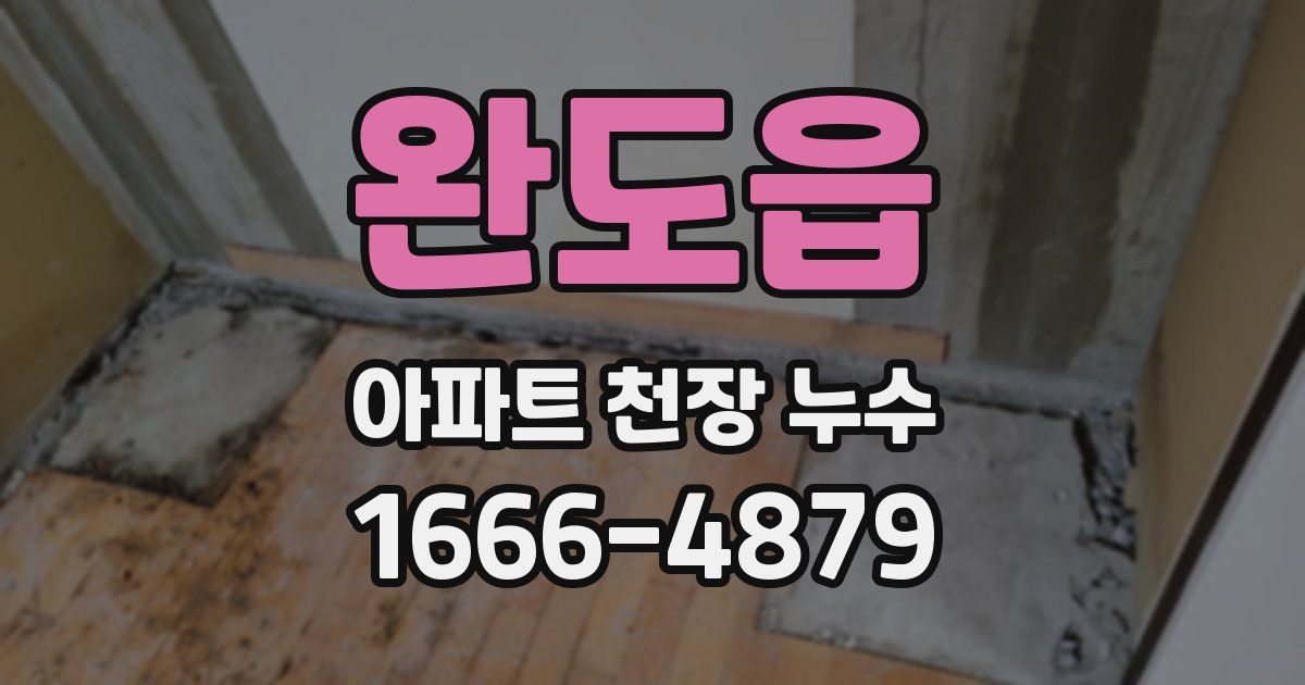 완도읍 아파트 천장 누수