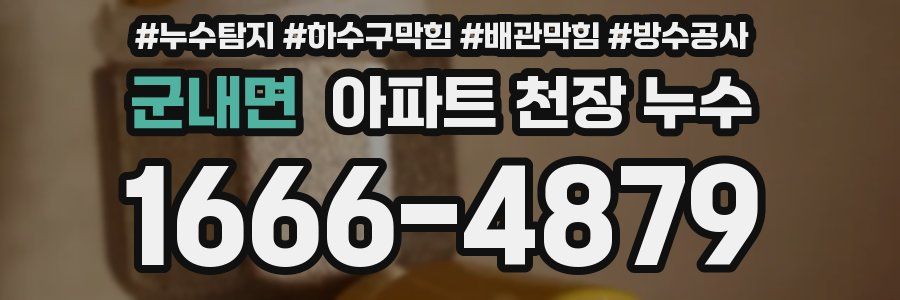 군내면 아파트 천장 누수