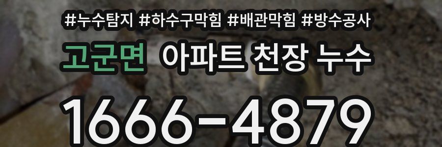 고군면 아파트 천장 누수