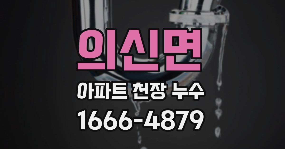 의신면 아파트 천장 누수