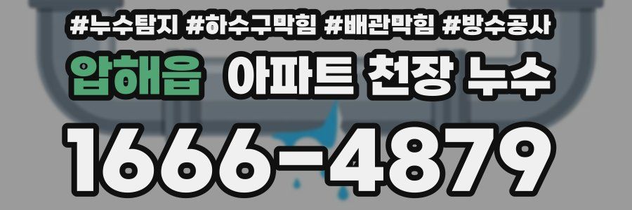 압해읍 아파트 천장 누수