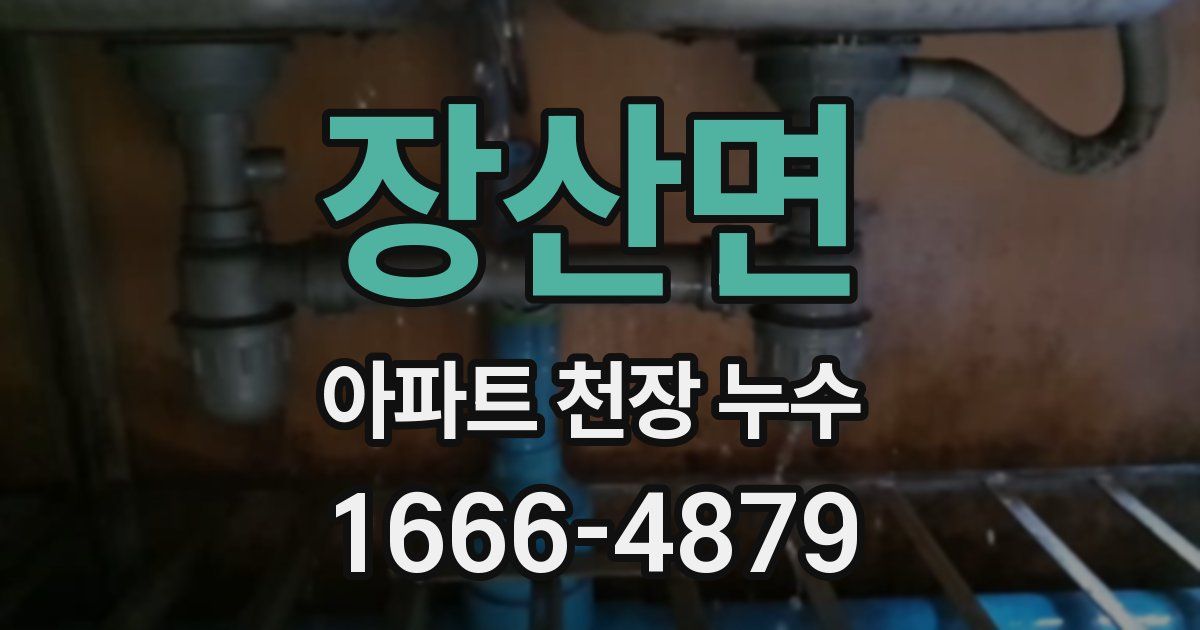 장산면 아파트 천장 누수
