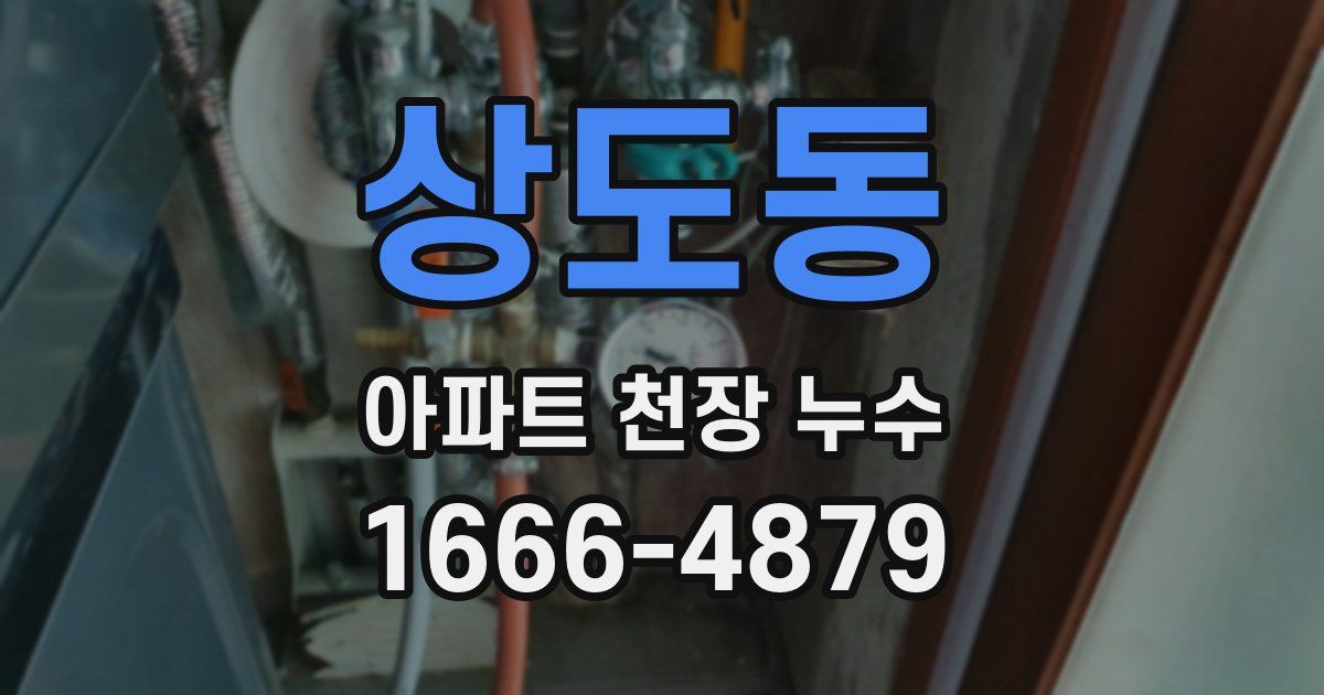 상도동 아파트 천장 누수