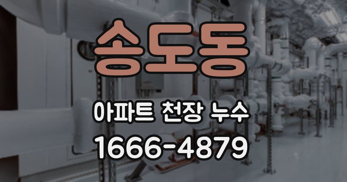 송도동 아파트 천장 누수