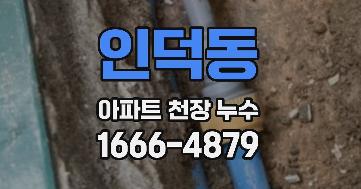 인덕동 아파트 천장 누수