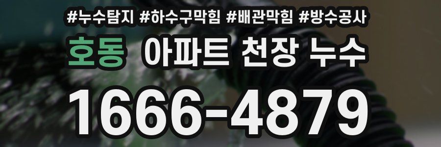 호동 아파트 천장 누수