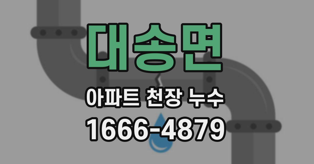 대송면 아파트 천장 누수