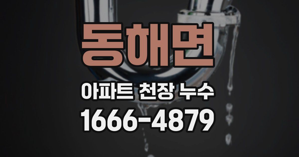 동해면 아파트 천장 누수
