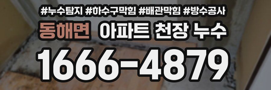 동해면 아파트 천장 누수