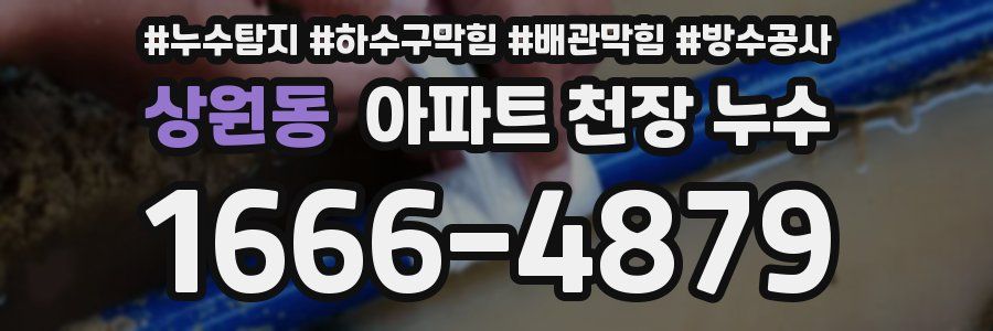 상원동 아파트 천장 누수