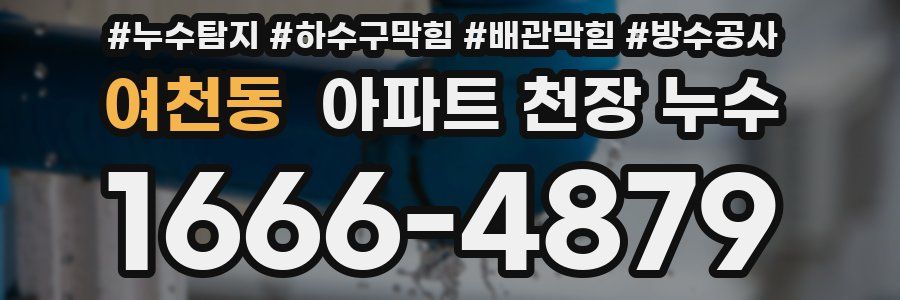 여천동 아파트 천장 누수