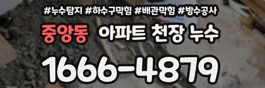 중앙동 아파트 천장 누수