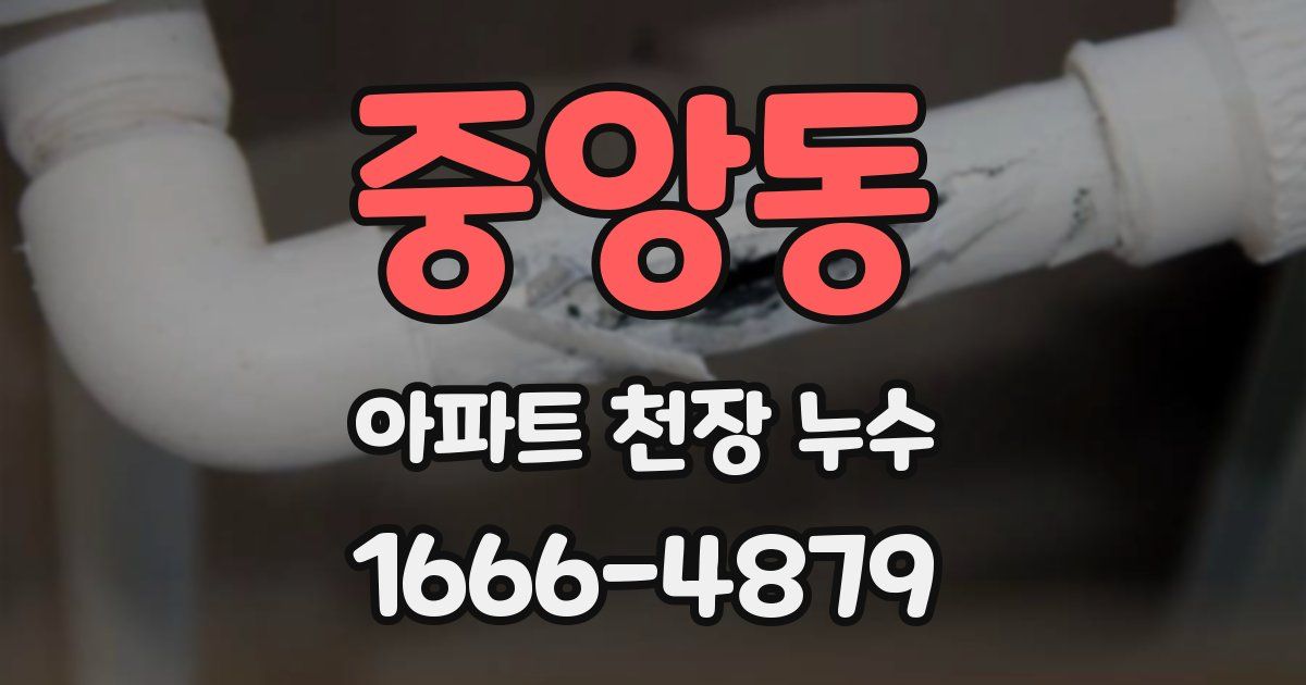 중앙동 아파트 천장 누수